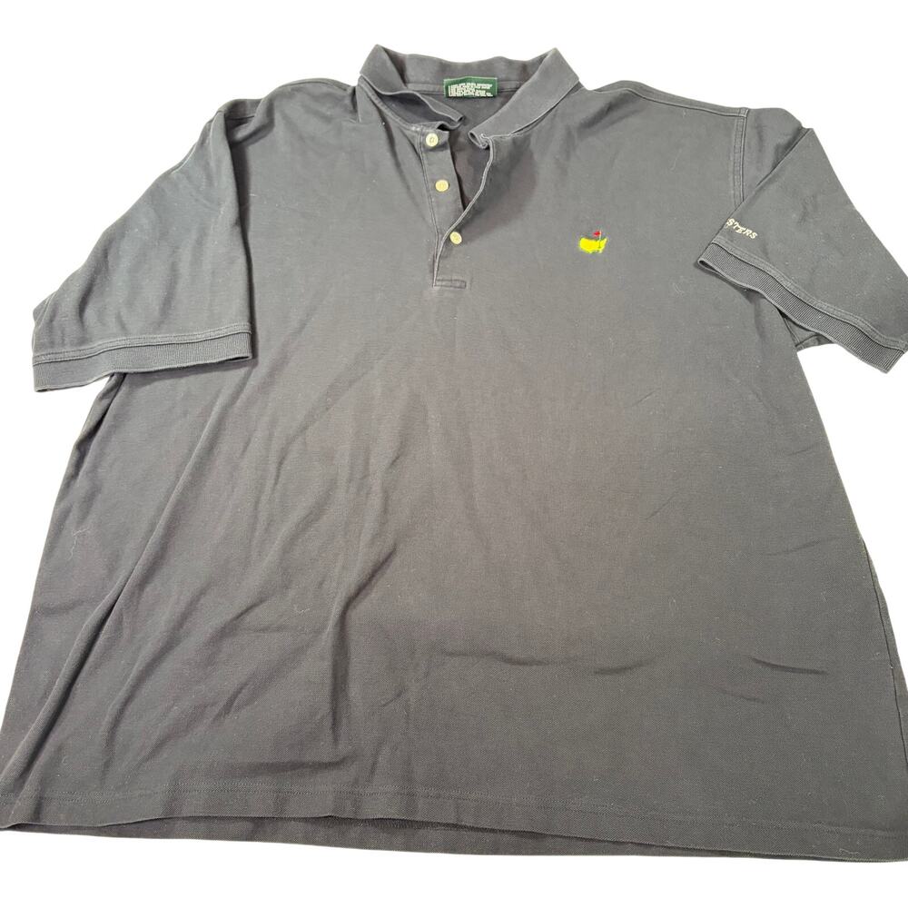 Masters Collection mens black polo. Size XXL. chest, sleeve embroidery. Golf.